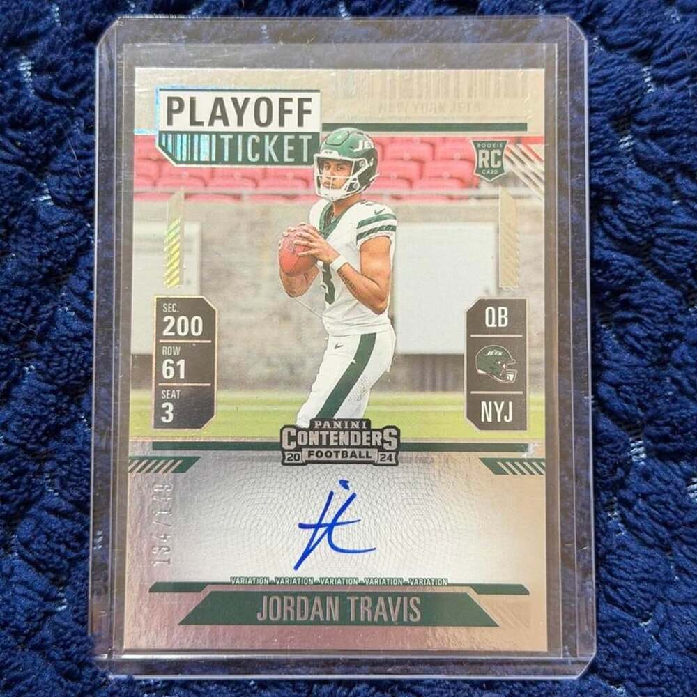 2024 Panini Contenders Jordan Travis Playoff Ticket Rookie Auto Card 134/149